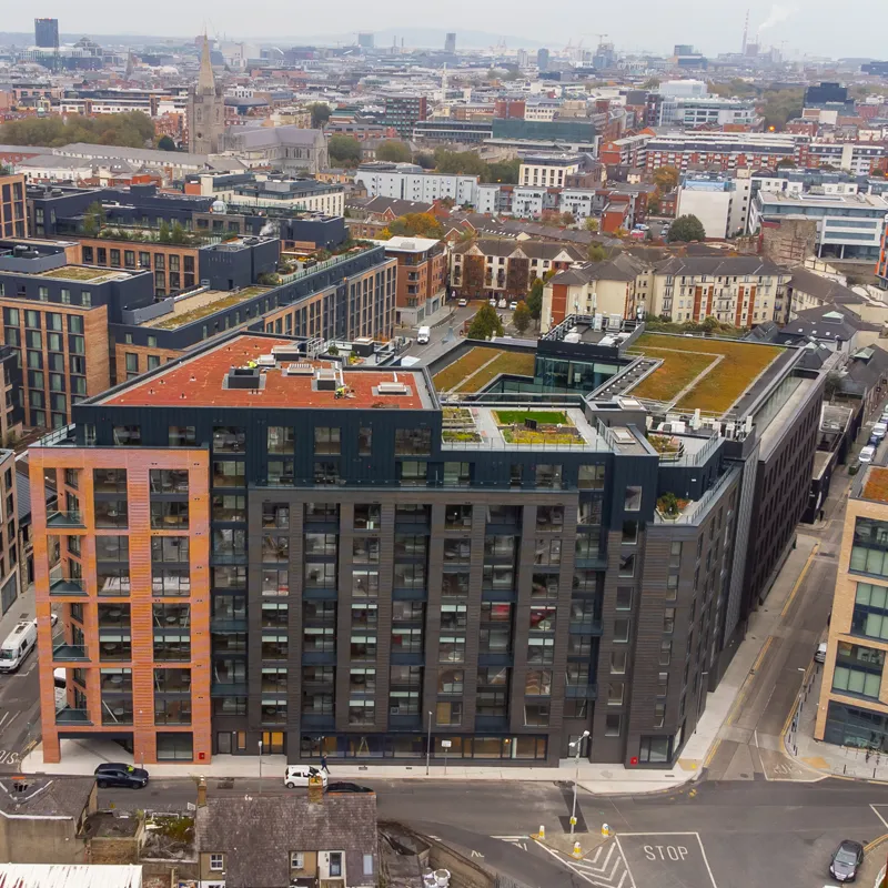 Newmarket Project Front View across city